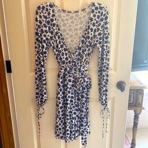 NWT Free People long sleeve floral wrap dress